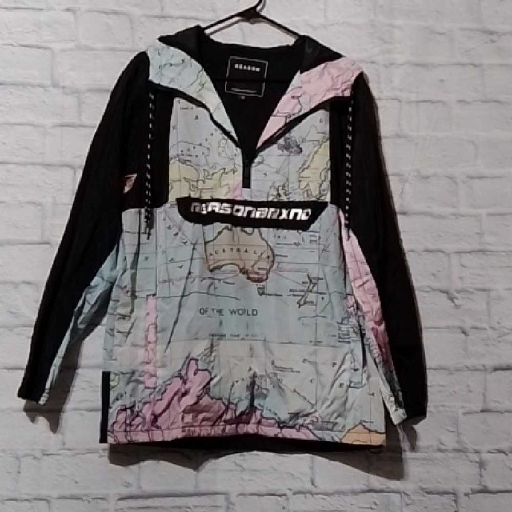 Reason Multicolor Map Print Hiking Jacket